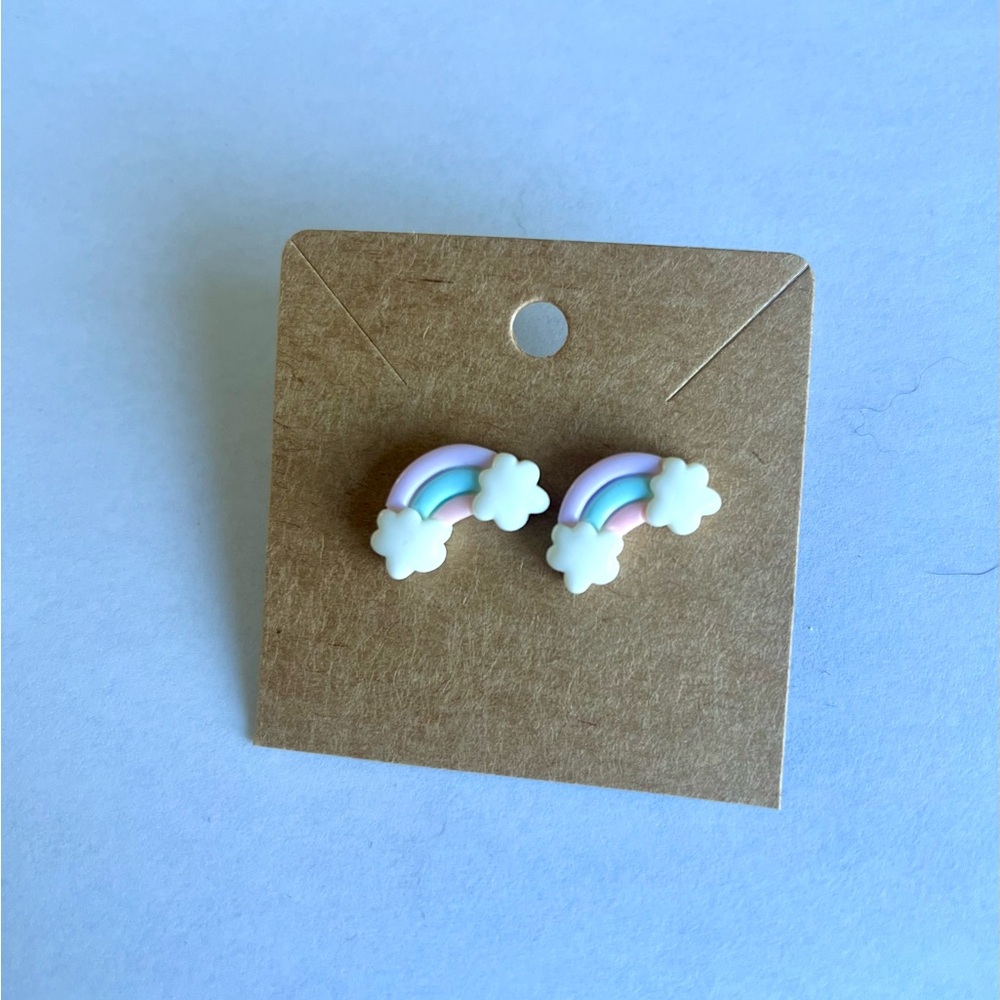 2/$15- Rainbow Stud Earrings Handmade